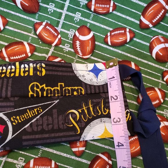 Pittsburgh Steelers Pleated Face Mask 100% Cotton - Picture 4 of 9